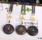 天然加里曼丹沉香平安扣项链纯银镶嵌 水沉 密度高 配绿松石 蜜蜡
